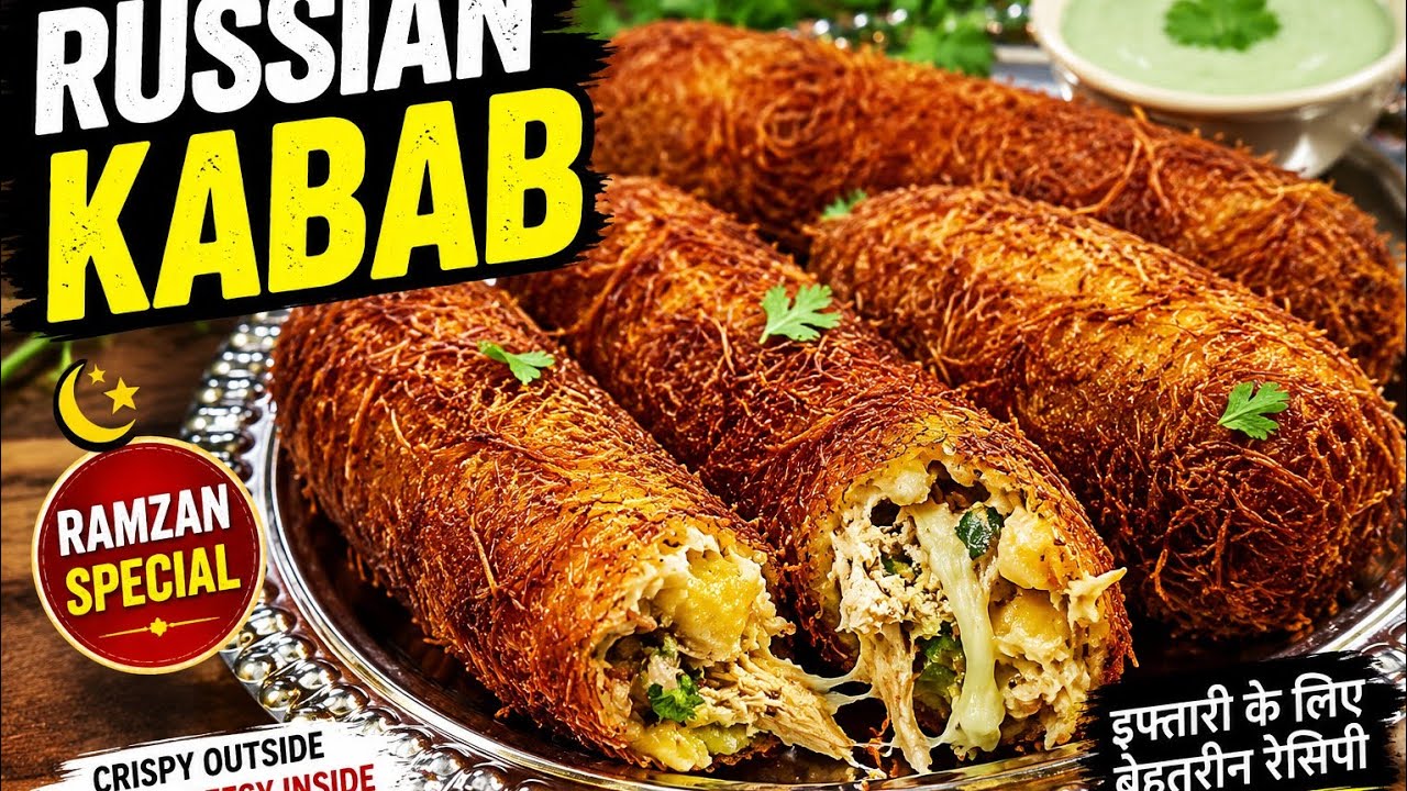 इफ्तारी के लिये क्रिस्पी रशियन कबाब  की रेसिपी IftarSpecial Russian Kabab Ramzan Recipes abeeha 2026