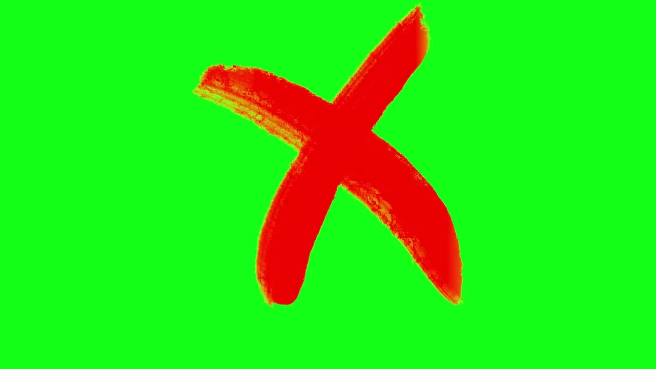 Cross Mark Animation &ndash; Free Green Screen Wrong Symbol Overlay, Download Green Screen Wrong Effect