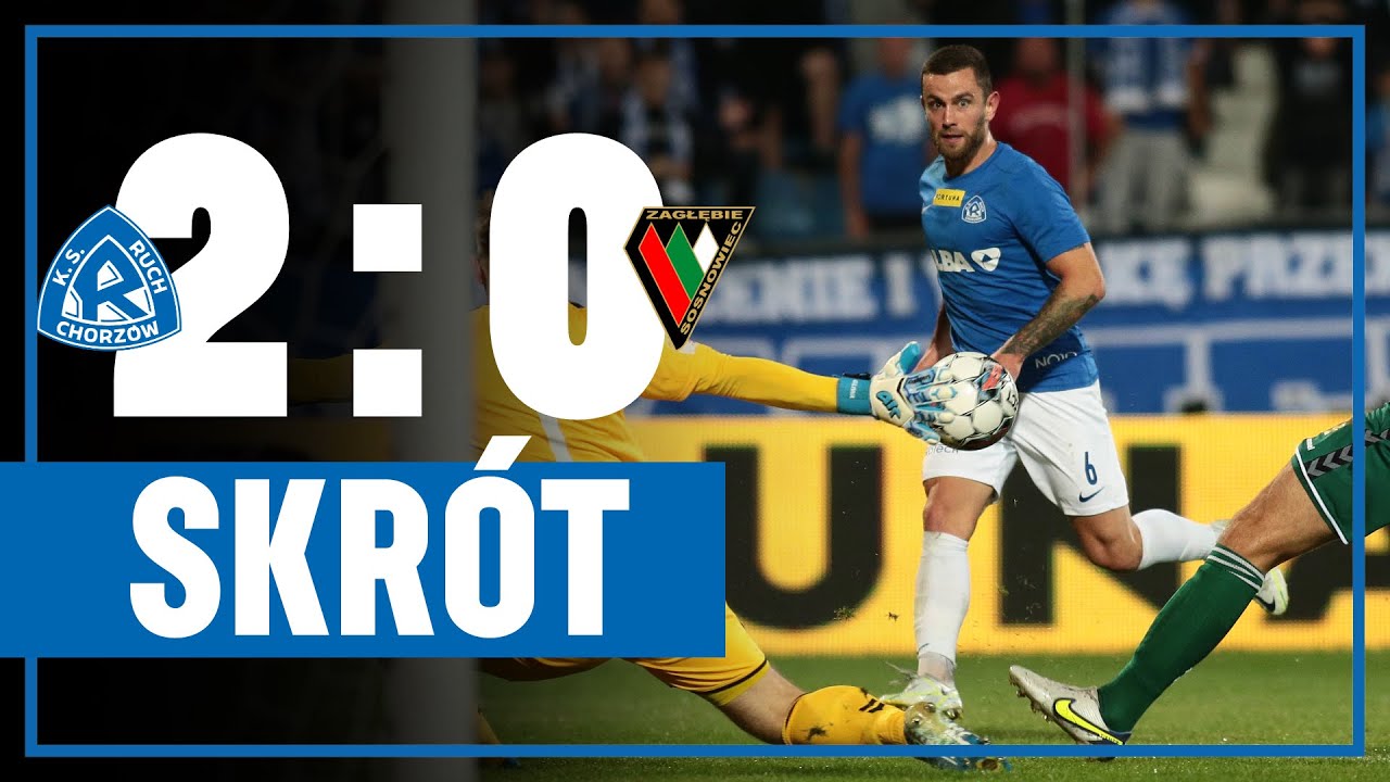 SKRÓT: Ruch Chorzów 2-0 Zagłębie Sosnowiec (09.09.2022)