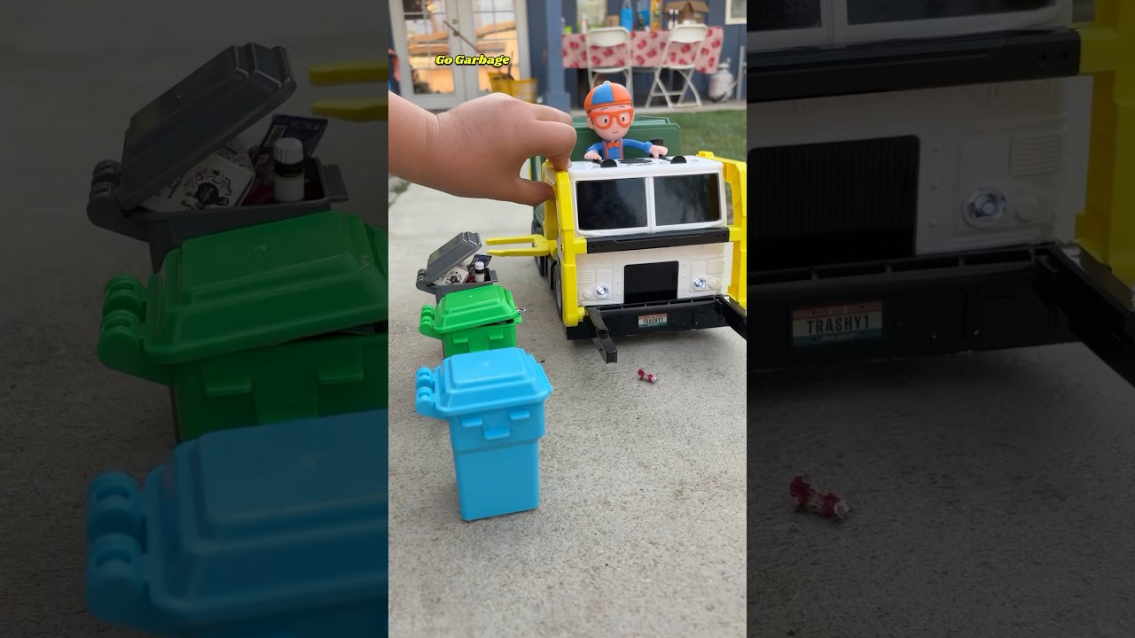Garbage Truck Toy | Blippi Garbage Truck Song 🎶 #gogarbage #garbagetruck