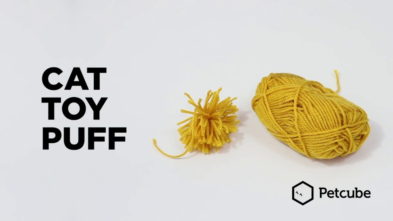 Puff Ball - make your own cat toy at home