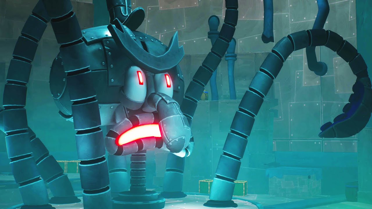 SpongeBob Battle for Bikini Bottom Rehydrated - Multiplayer Robot Squidward Boss Battle