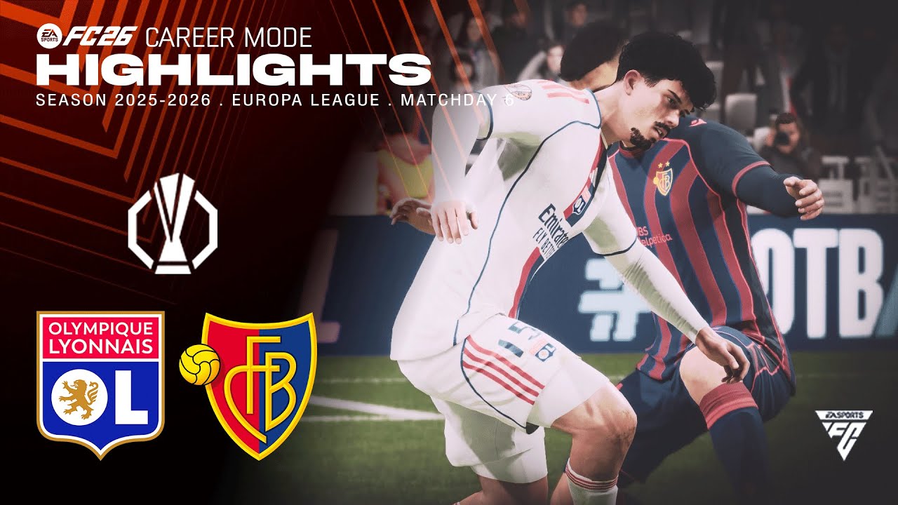 HIGHLIGHTS OLYMPIQUE LYON - FC BASEL | FC26 CAREER MODE | S1 | PS5 GAMEPLAY