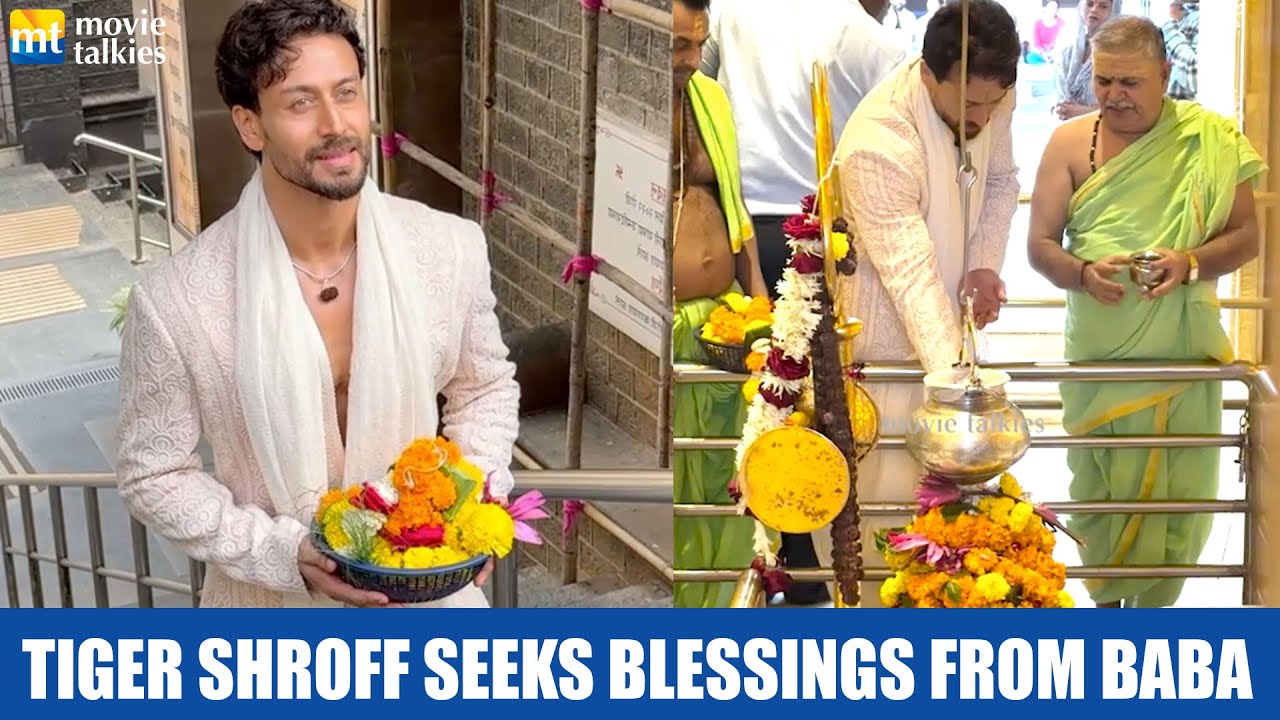 Tiger Shroff visits the sacred Babulnath Temple in Mumbai to seek blessings for his film Baaghi 4