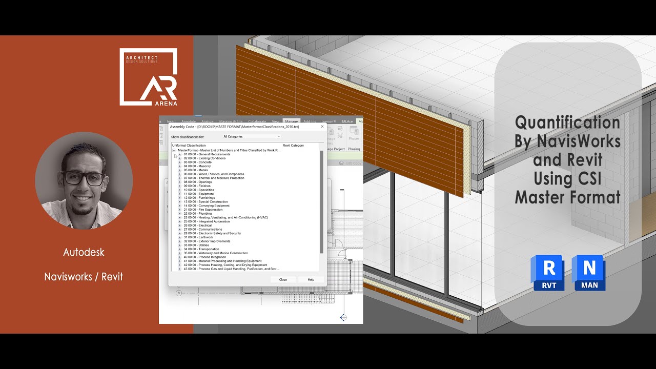 Revit Assembly Code - Navisworks Quantifications using CSI Master Format