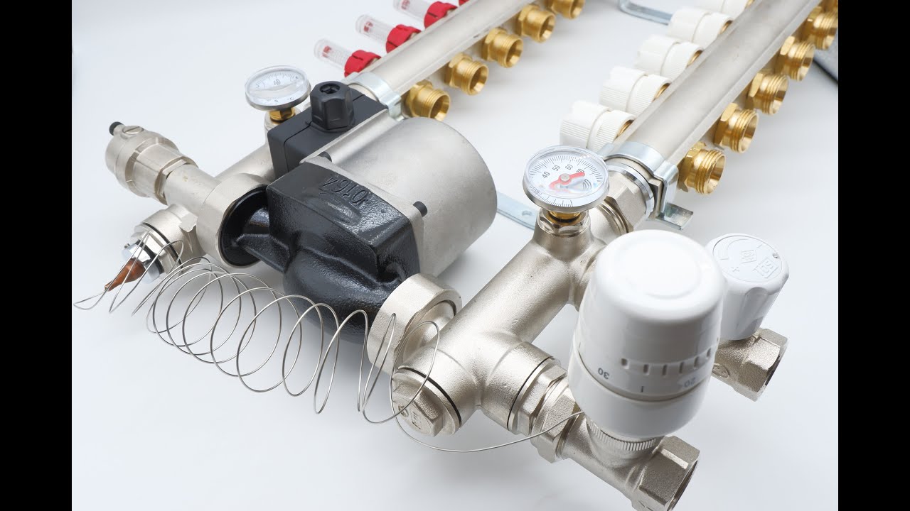 коллектор для теплого пола в сборе с насосом TDS 2022