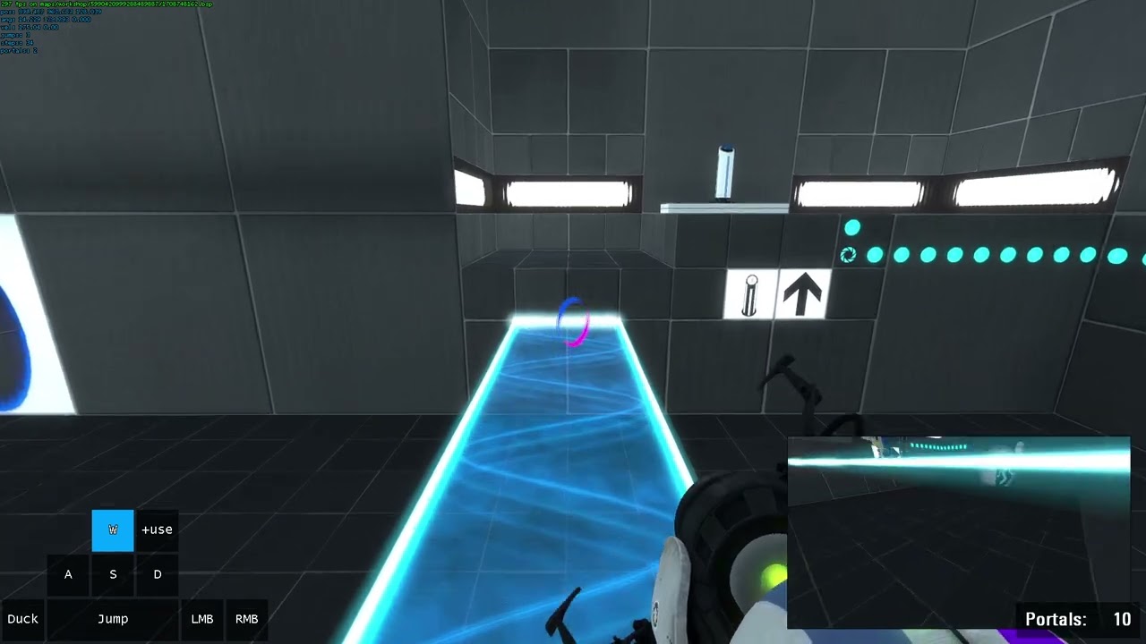 Portal 2 Community Tests - Cube-Less Partner Surfing