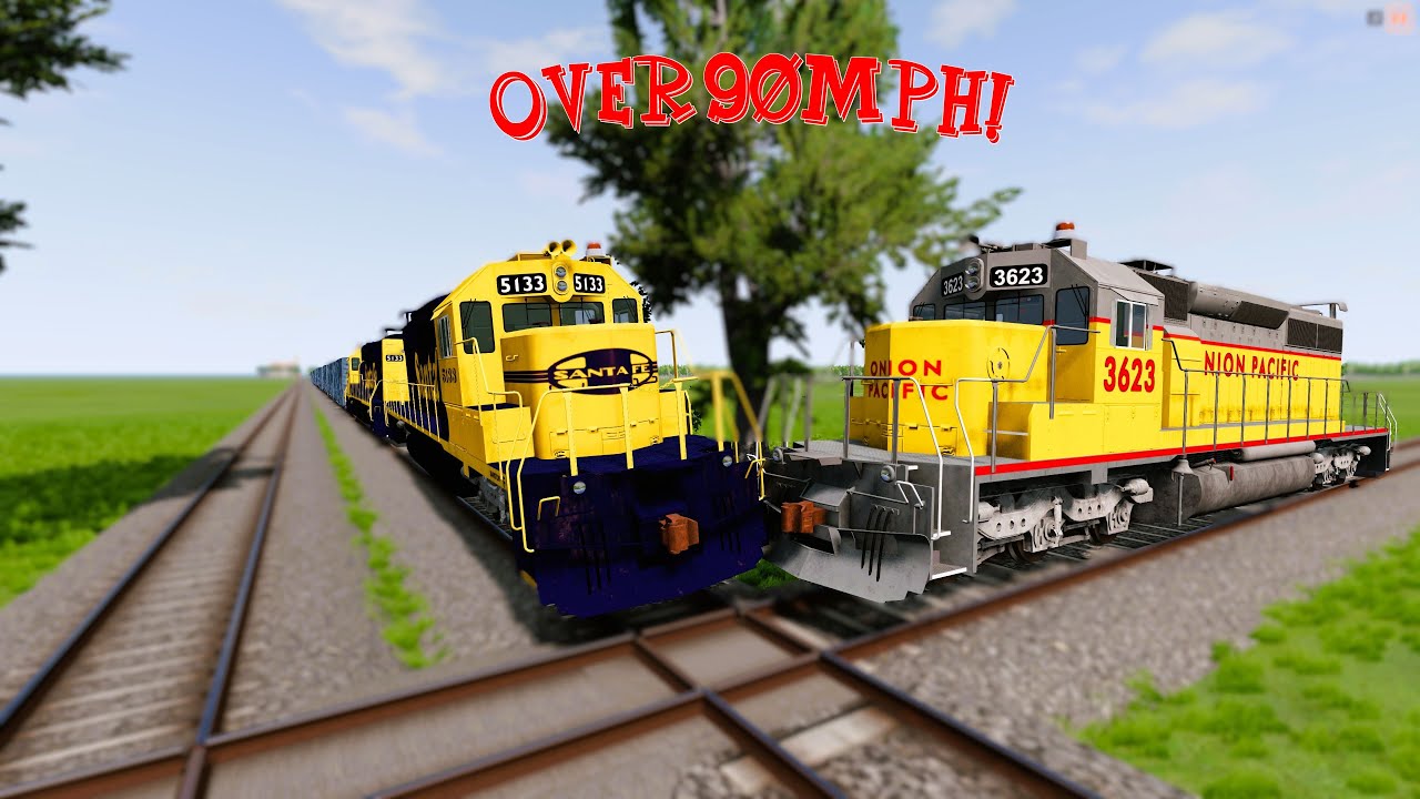 Extreme Train Crashes # 18 ( very long trains ) | @beamng