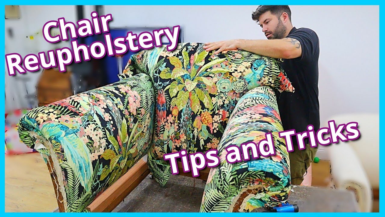 UPHOLSTERY TIPS AND TRICKS | HOW TO REUPHOLSTER A CHAIR | ARMCHAIR UPHOLSTERY | FaceliftInteriors