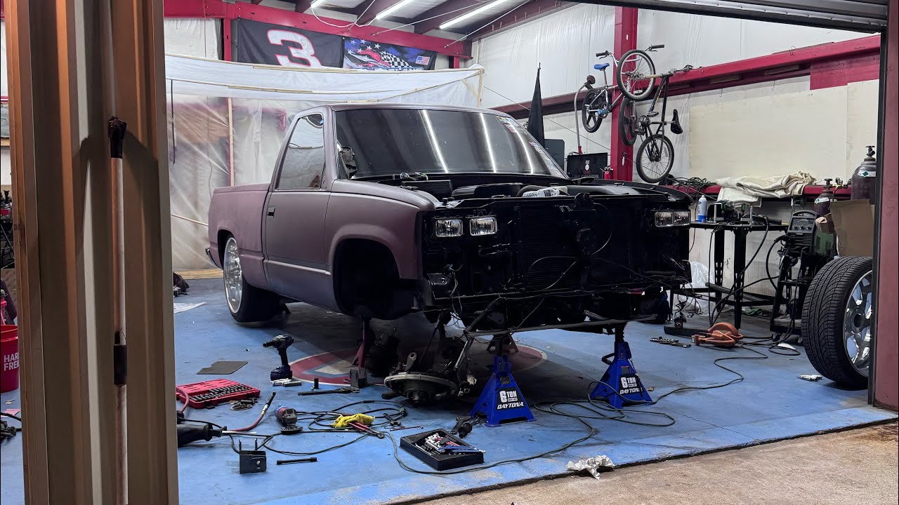 Stone custom fab upper control arm mounts PT 1/ paint prep 