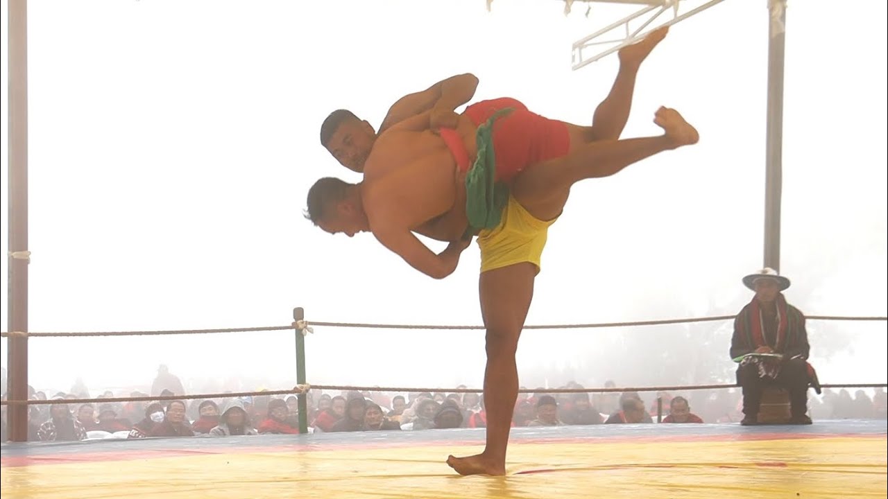 21 year old Thejapfüto Chusi all bouts at Western Angami wrestling meet 2024