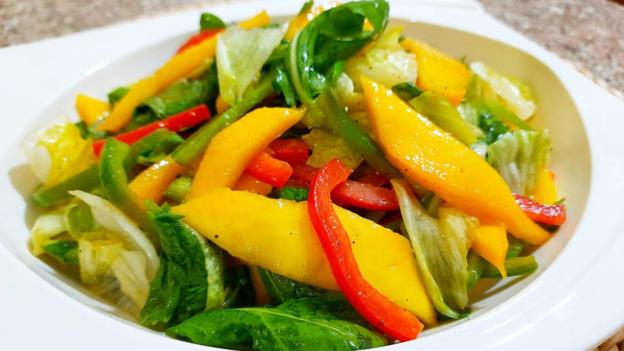 سلطة المانجا والجرجير الايطالية بطريقة الفنادق رهيييبة مع الدريسينج الشهيMango Salad  | ست الوصفات