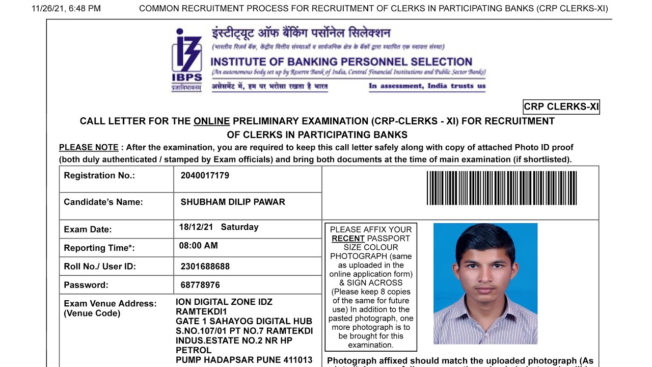 IBPS Clerk Admit Card 2021 Kaise Download Kare ? How To Download IBPS Clerk Admit Card 2021?