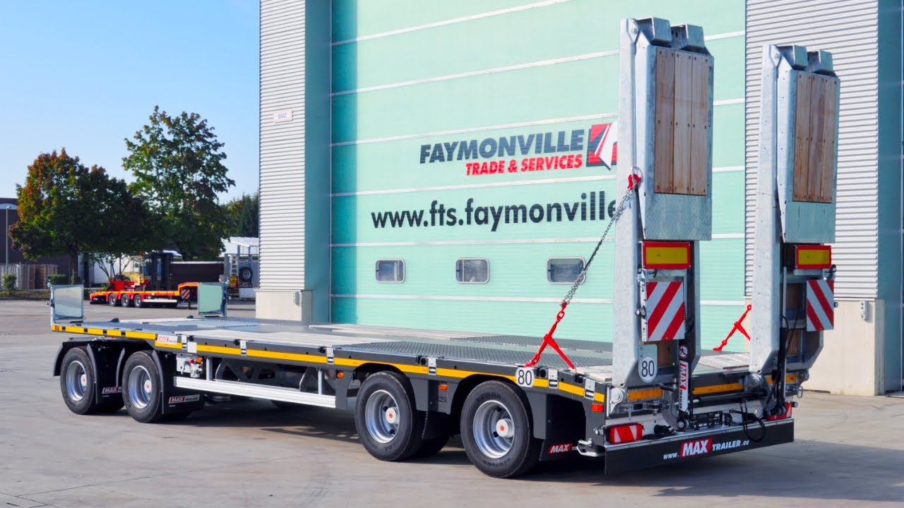MAX Trailer - MAX600 flatbed low-loader trailer with 4 axles & double ramps