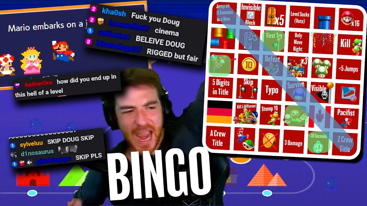 Вызов бинго Mario Maker 6x6