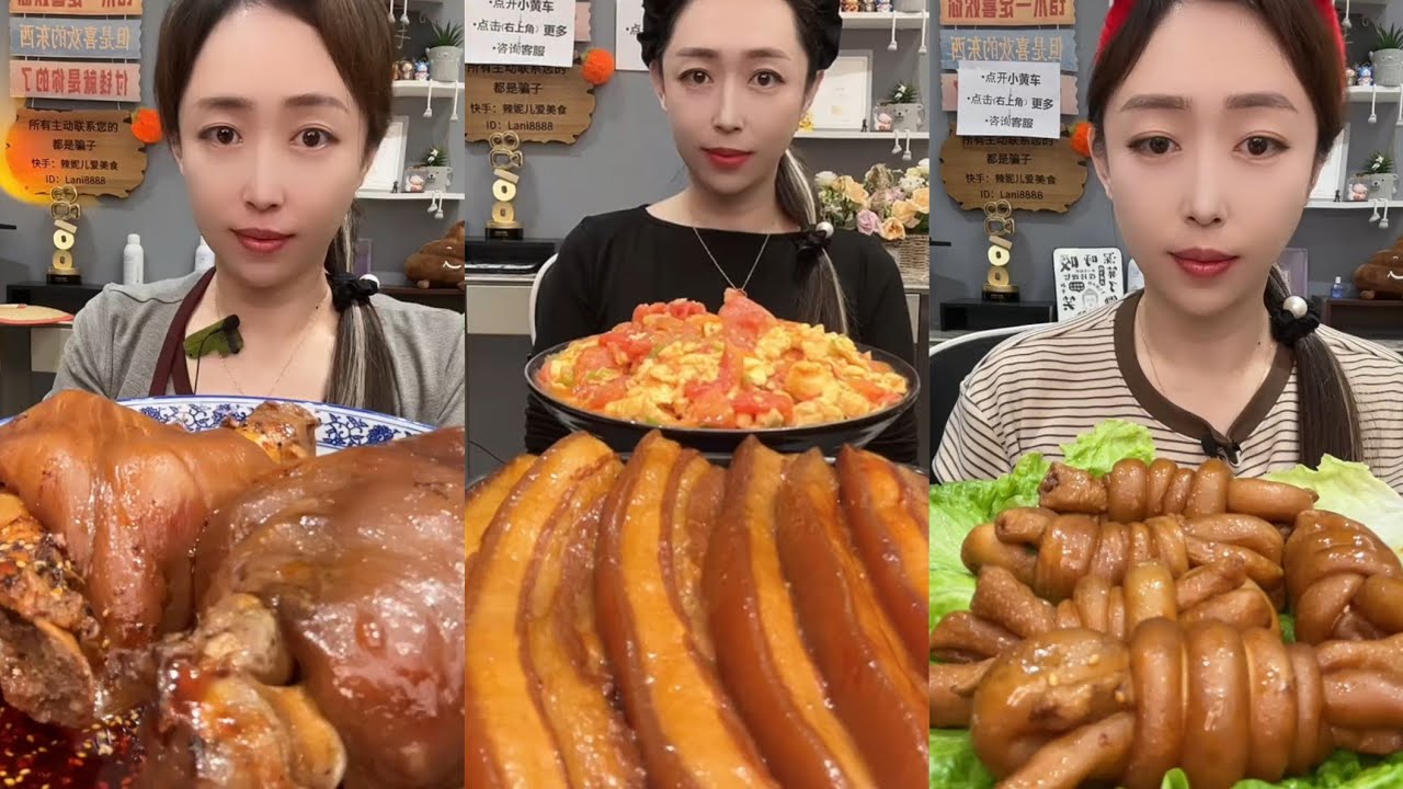 Mukbang #Spicy Noodles 🔥🍜 Pork 🤤 Meat 🍖🥓 Beef Chicken 🍗#food #beef #noodles