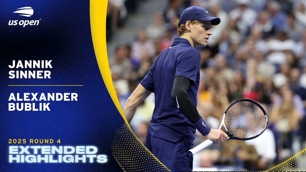 Jannik Sinner vs. Alexander Bublik Extended Highlights | 2025 US Open Round 4