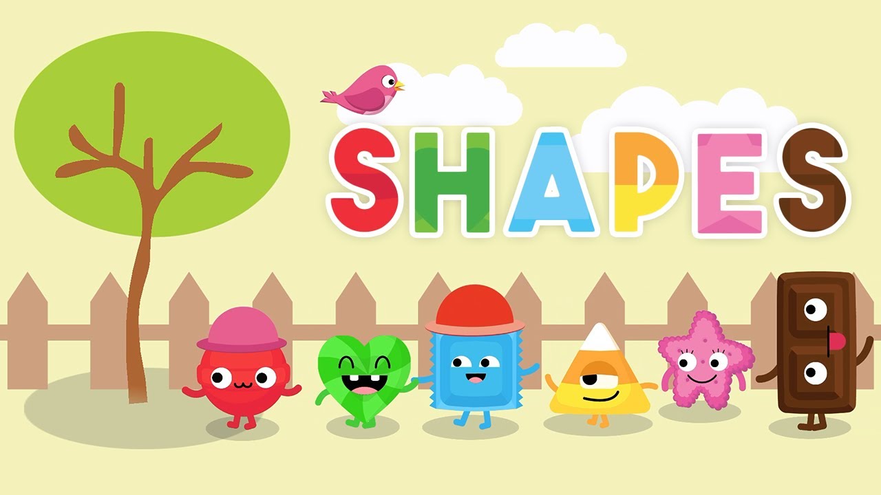 Candy Shapes - Learn to draw 10 colorful basic shapes | Candybots Games