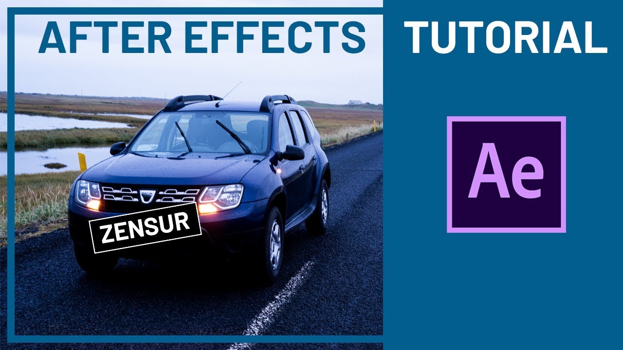 Wie verberge ich ein Autokennzeichen in 2 Minuten? l AFTER EFFECTS TUTORIAL l Philipp Hugentobler