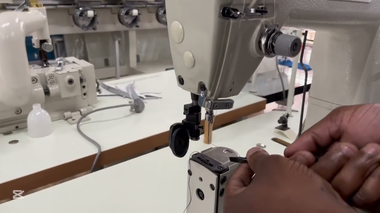 How to thread wig machine, or post bed industrial sewing machine (TM Sewing Machine) #sewingmachine 