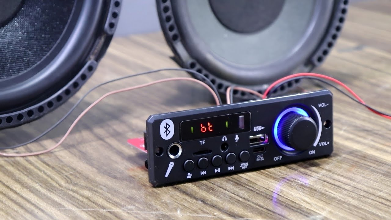 Cyfrowy wzmacniacz mocy 160 W, 12 V, 24 V, płytka Bluetooth