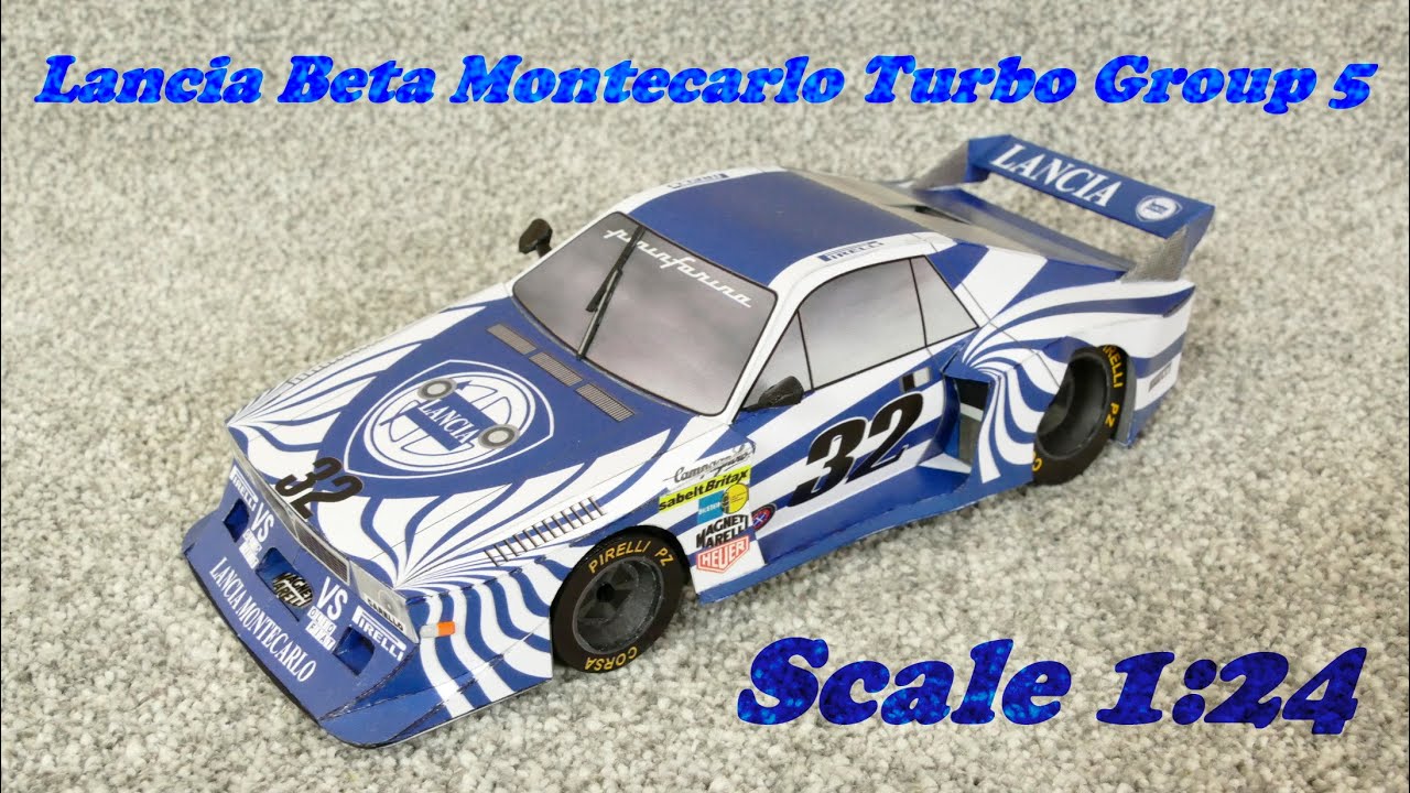 Papercraft Timelapse Video - Lancia Beta Montecarlo Turbo Group 5 - Scale 1:24