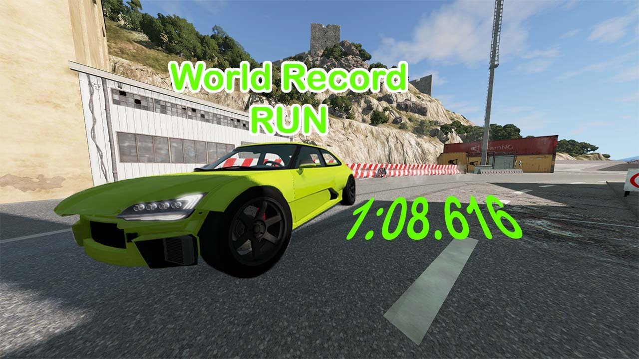Beamng Drive, World Record, Italy, Port Gymkhana, 1:08.616