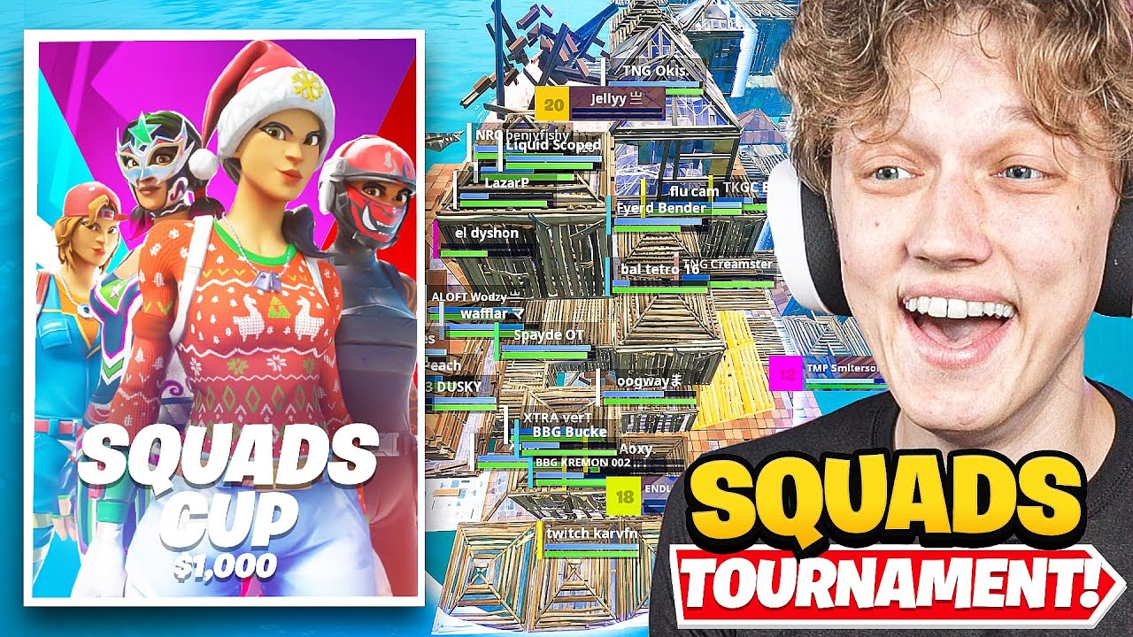 I Hosted a SQUADS ONLY Tournament for $100 in Fortnite!