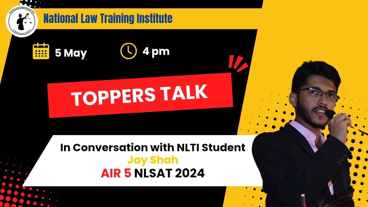 Topper's Talk: A Conversation with NLTI Student Jay Shah (AIR 5 NLSAT 2024)