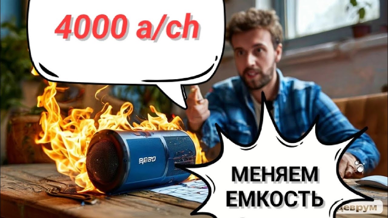 КАК УВЕЛИЧИТЬ ЕМКОСТЬ ПОРТАТИВНОЙ БЛЮТУЗ КОЛОНКИ НА 4000 А/Ч СВЕН 550 БЫСТРО ВСЕГО ЗА 2000 Р.
