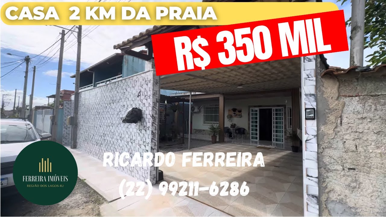 Casa à Venda no Florestinha, Unamar – Próxima da Praia | R$ 350 Mil | Aceito Troca