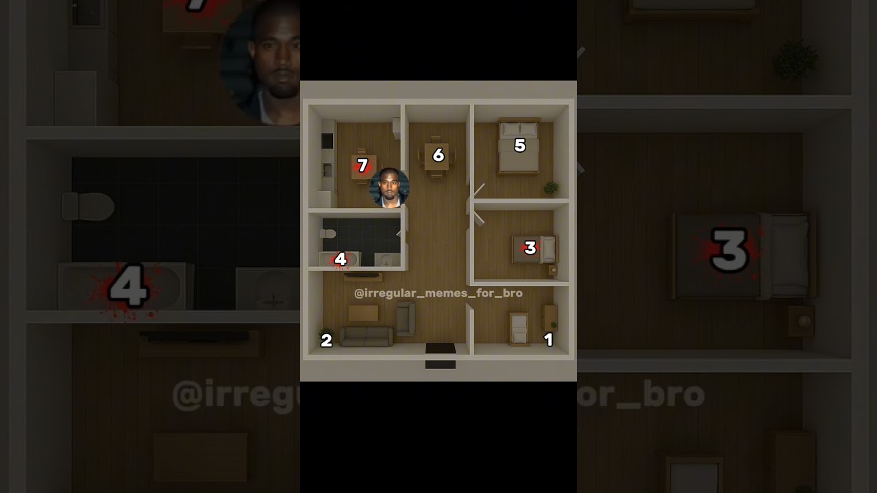 Choose your hiding spot! Level- Kanye West #real #game #chooseahidingspot #hideandseek #kanyewest