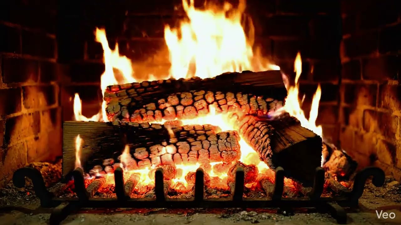 Cozy fireplace loop 8 hours (AI Generated Experiences)