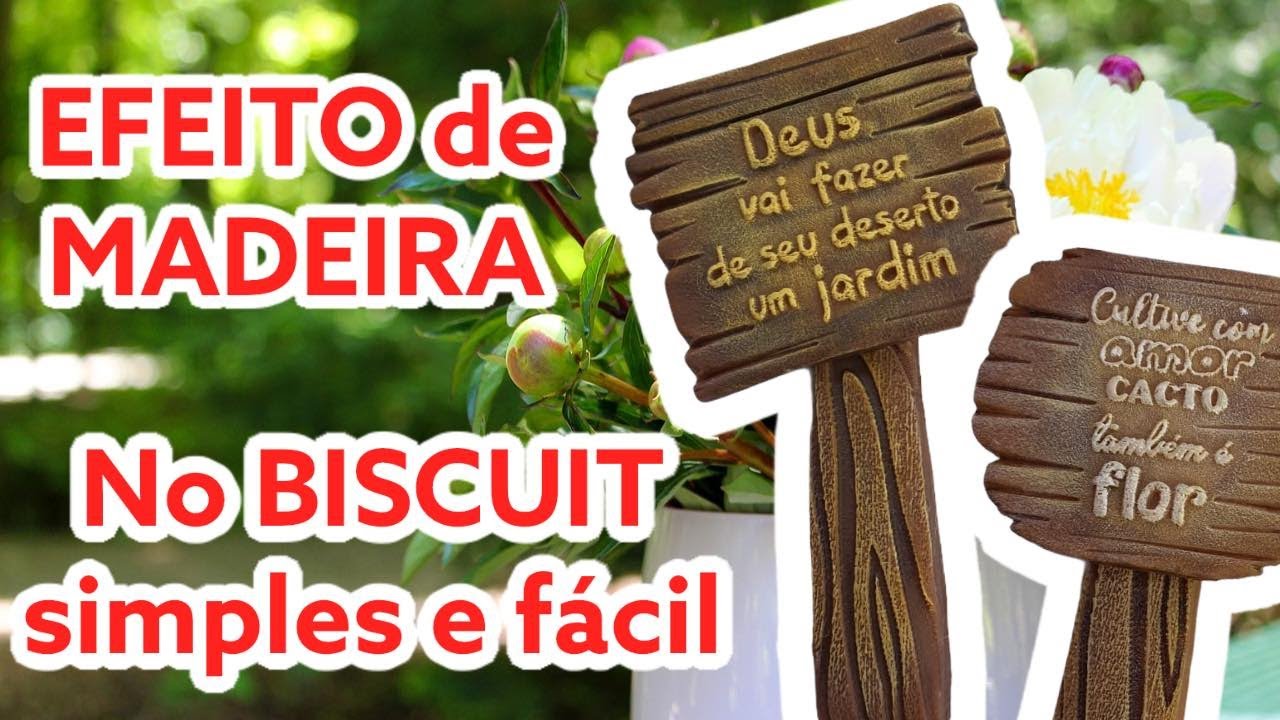Efeito Madeira no Biscuit - SIMPLES E FÁCIL - Dica da Bia