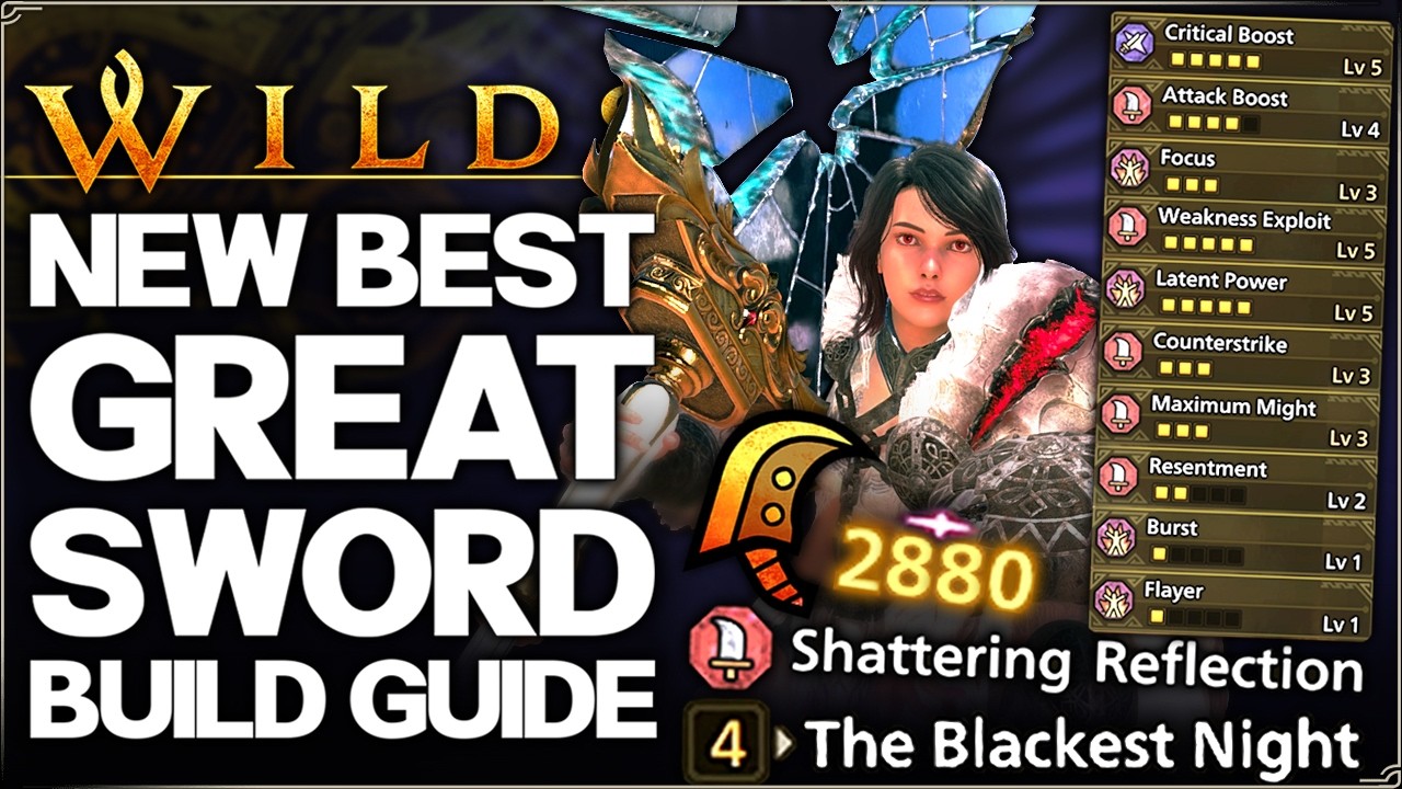 Monster Hunter Wilds - New Best OP Great Sword Build - Highest Damage Possible AT Arkveld Set Guide!