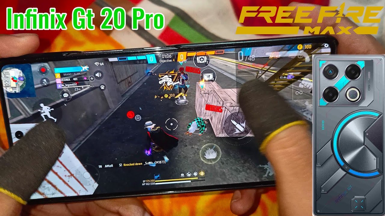 infinix gt 20 pro 5G Unboxing🎁 free fire gameplay test solo vs squad🎯[handcam + sensi +dpi +control
