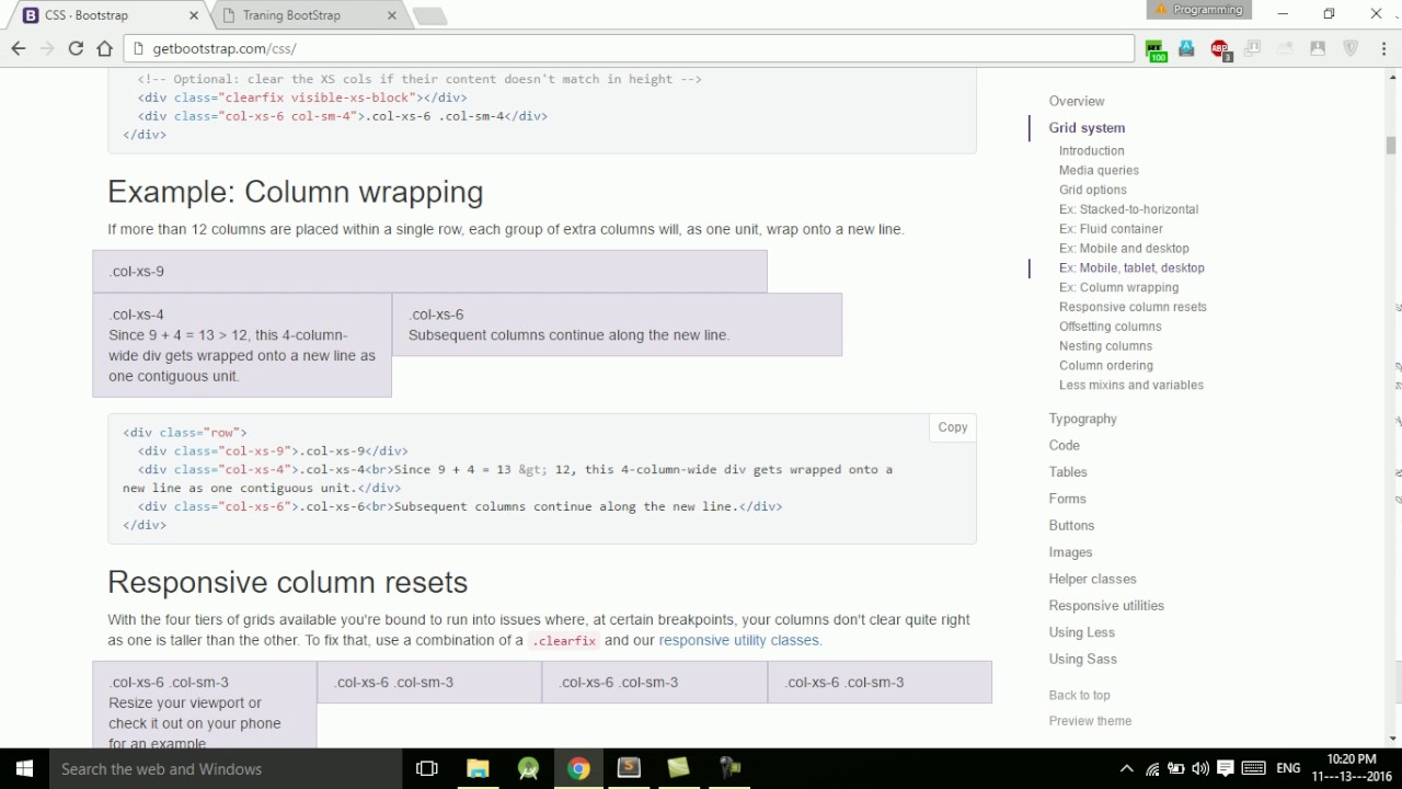 Bootstrap Tutrial Part 7 | BootStrap Column Wrapping