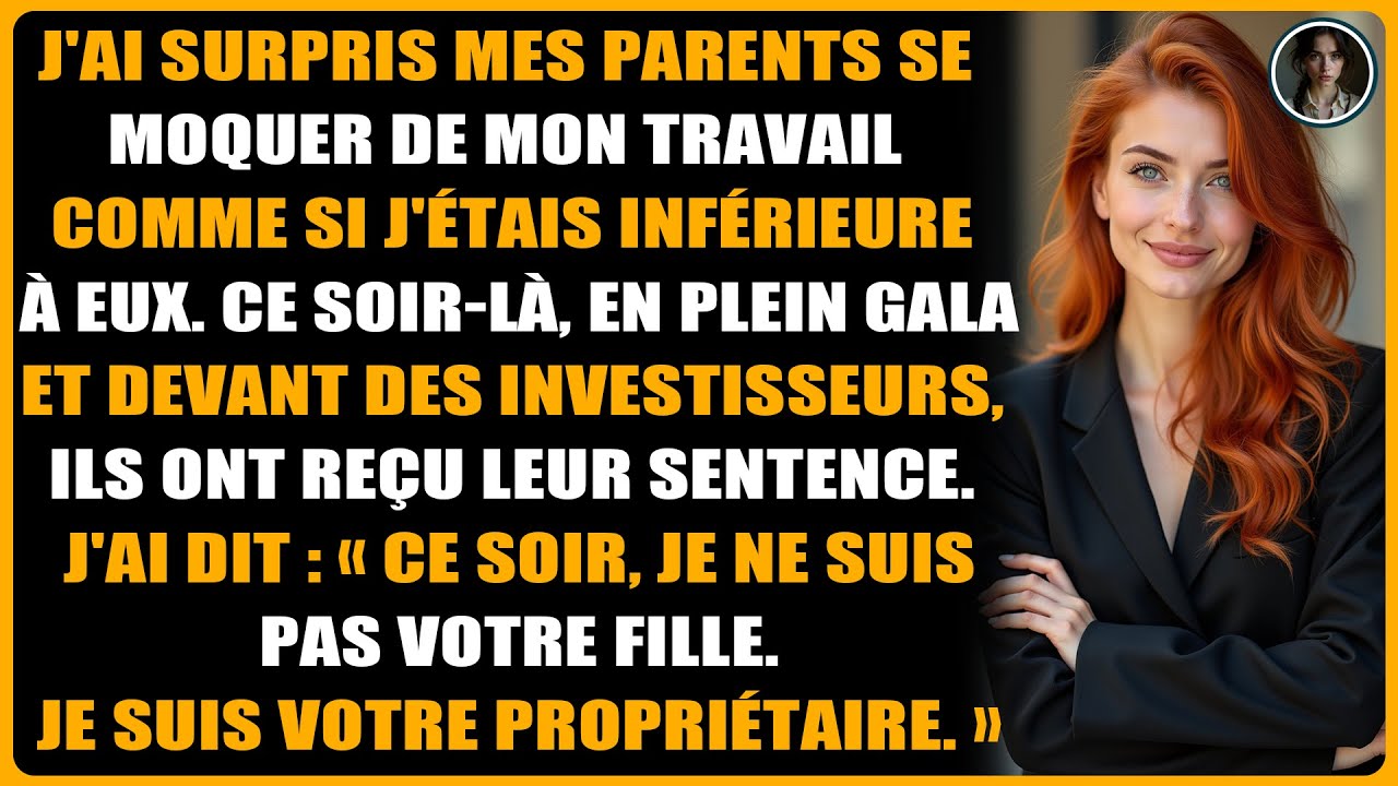 J'ai surpris mes parents se moquer de mon travail comme si j'étais inférieure à eux.
