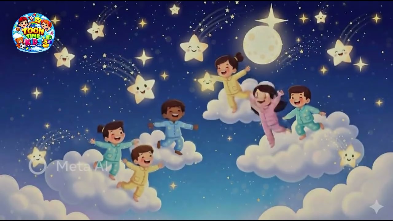 Twinkle Twinkle little star, smiley stars video for kids