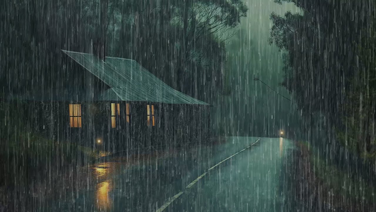 Adormecer em 5 Minutos com Sons de Chuva, Trovões a Rugir no Telhado