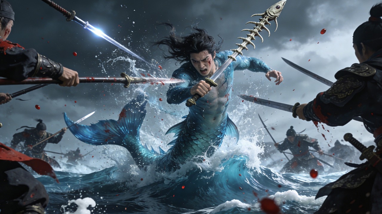 【Movie】A merman fell into the enemy's trap,fought alone against a thousands of troops until death!!