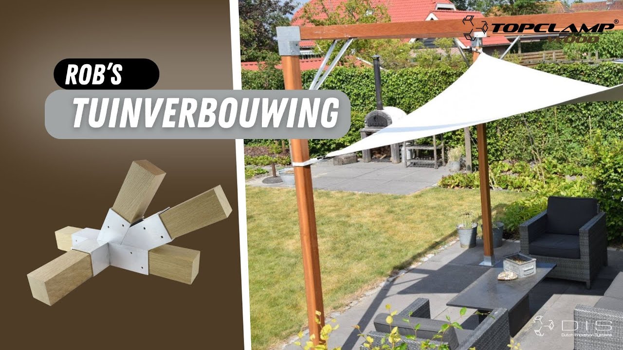 Tuinpaal koppelingen van Topclamp Wood - Robs Grote Tuinverbouwing