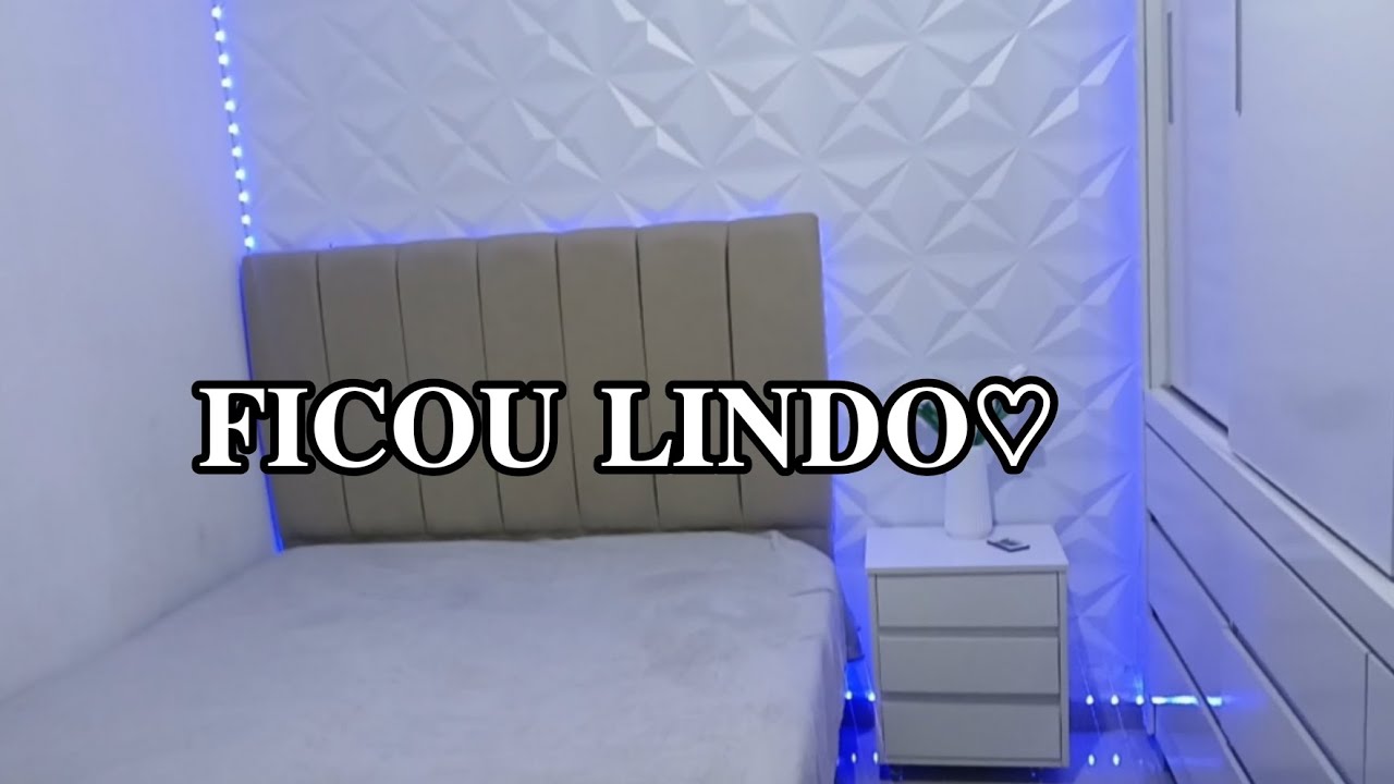 Coloquei placas 3D no quarto #publi #shopee