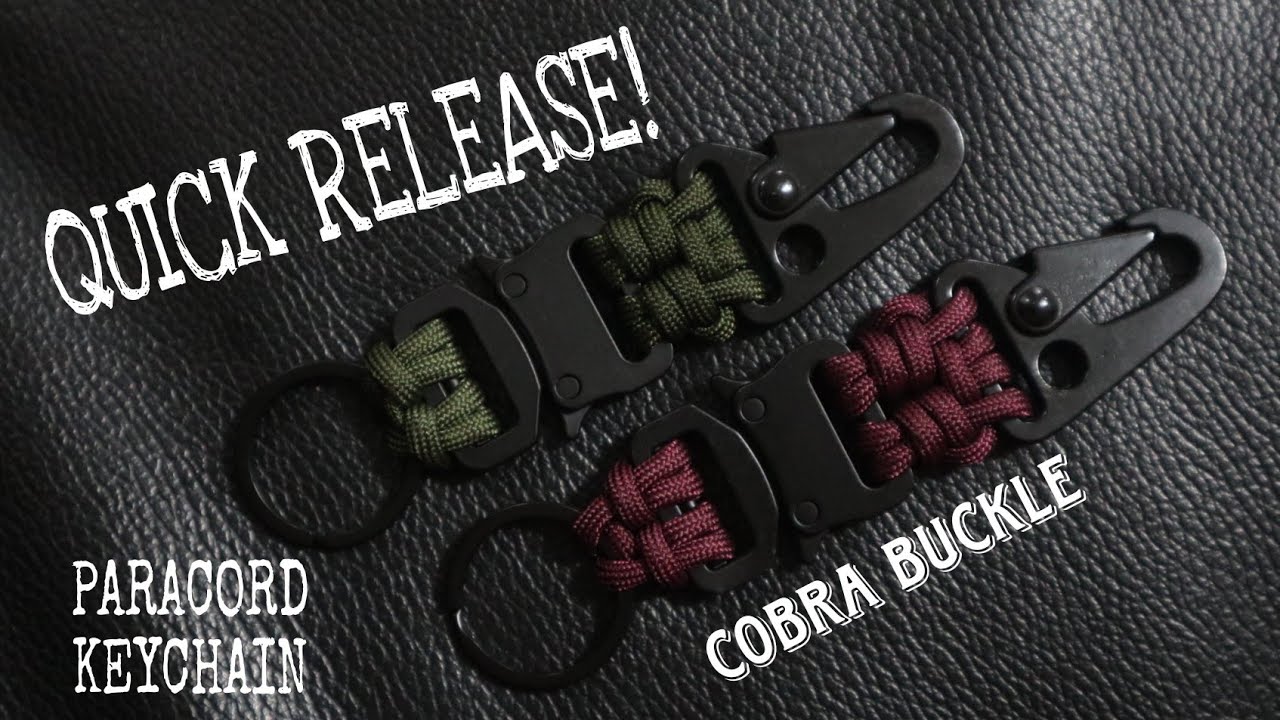 HOW TO MAKE  QUICK RELEASE PARACORD KEYCHAIN USING BUCKLE, PARACORD TUTORIAL