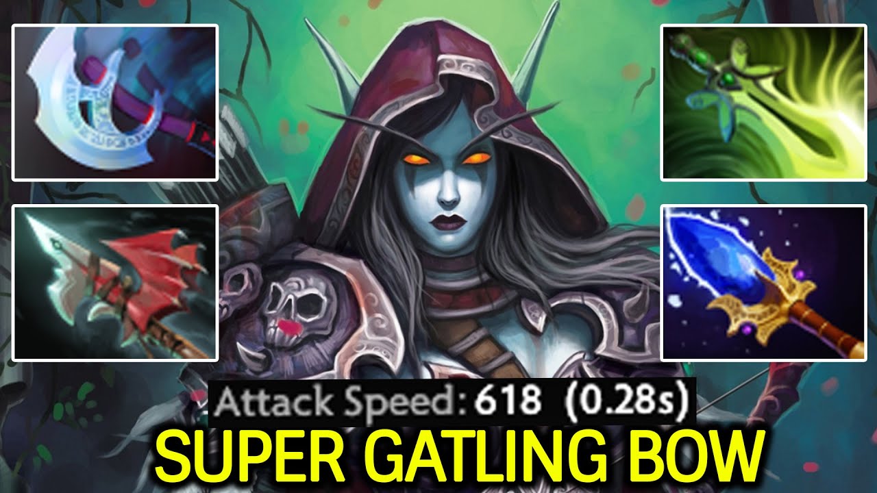 Drow Ranger Carry &ndash; Max Attack Speed 4 Hit/sec Gatling Bow Dota 2