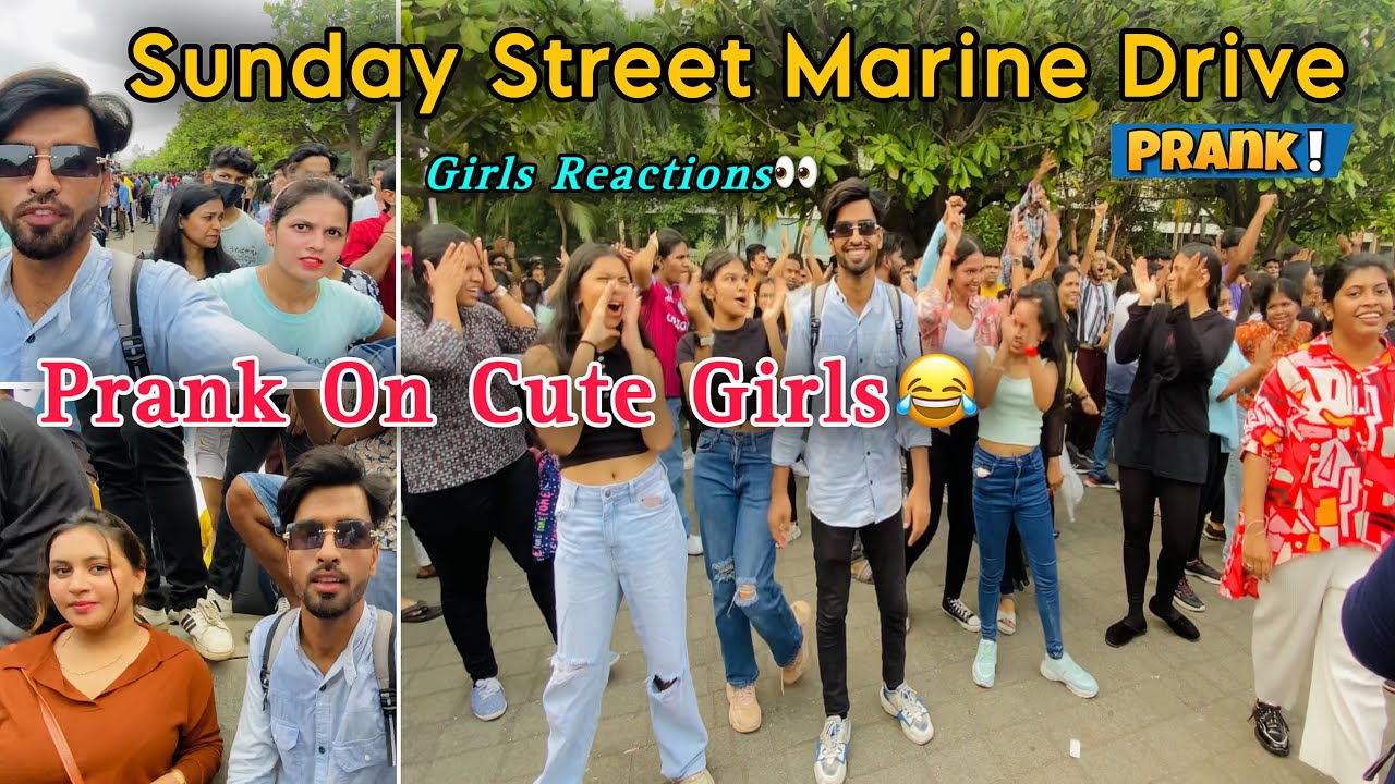 Prank On Girls At Marine Drive😂🔥 || Sunday Street Marine Drive || Sunday Morning Marine Drive