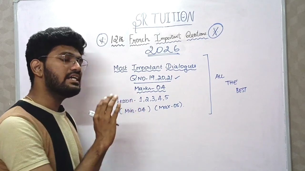 French Most Important Video Dialogue |12thStd|State Board|Public Exam Exam|2026|Tamilnadu|Grammar 