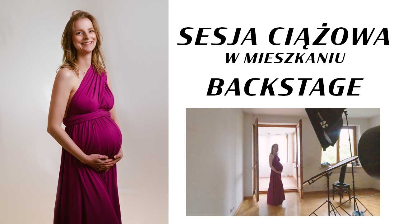 Sesja brzuszkowa w mieszkaniu