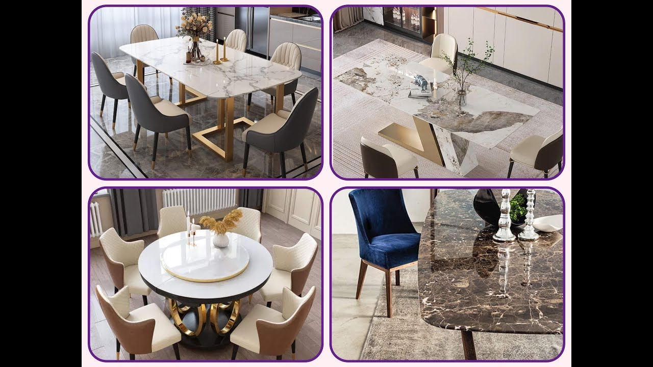 Home decor dining  marble top design, unique and modern ideas.
