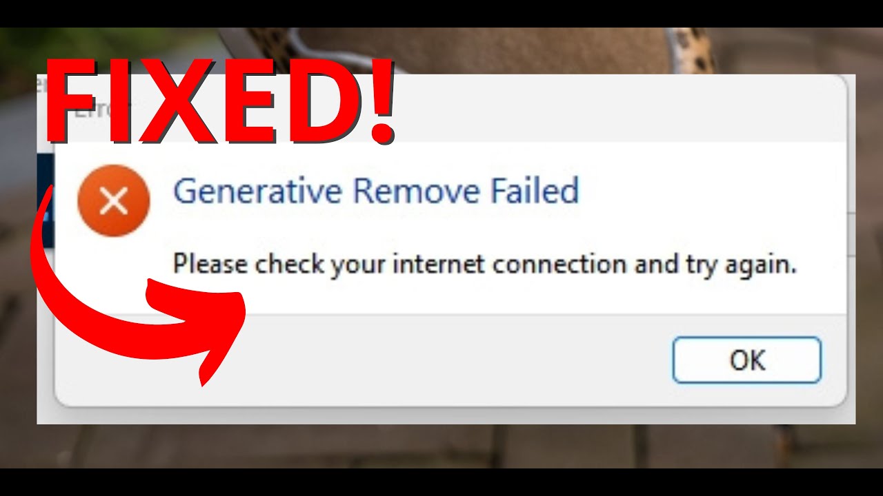 Lightroom AI Generative Remove Error FIX!